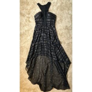 BLACK HIGH LOW DRESS